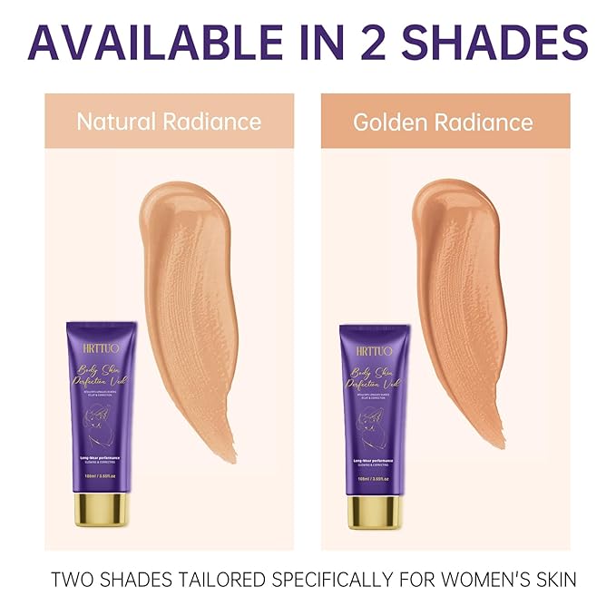 Body Coverage Perfector, Waterproof Leg & Body Makeup for Tattoo & Scar Cover Up, No Transfer Coverage Concealer with Brush, All Over Complexion Perfector for All Skin Tones (Natural Radiance)