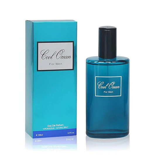 A CENTER Cool Ocean Cologne for Men/Eau de Parfum Natural Spray 3.4 Fl Oz Perfume for Men Suitable for All Skin Type Fragrance Daily Used