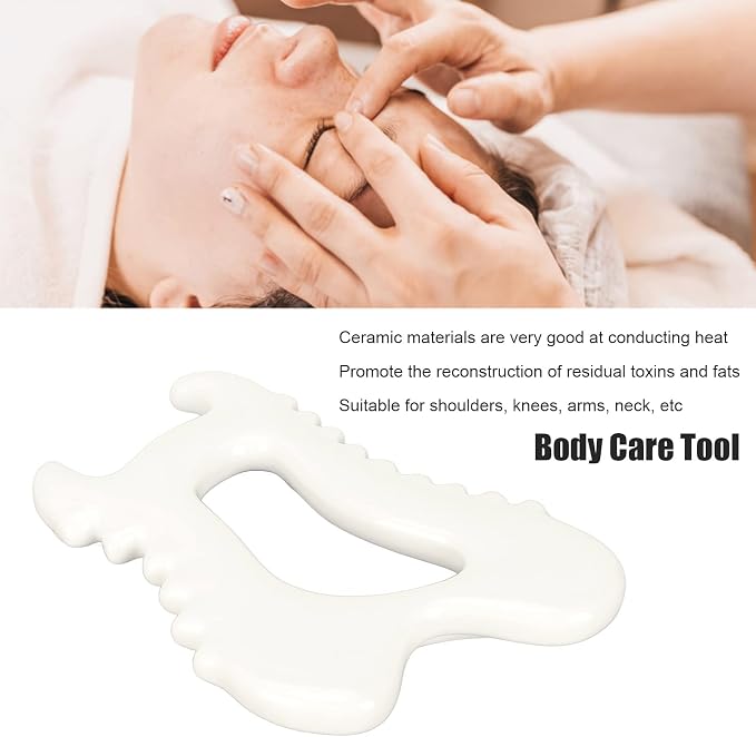 GOTOTOP Gua Sha Massage Ceramic Scraping Tool for Soft Tissue Upgrade Physical Stuff, Used for Back, Legs, Arms, Neck, Shoulder Thin Guasha Scraping Tool Leg