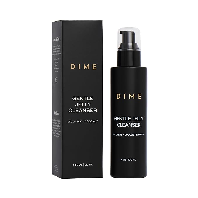 Dime Beauty Gentle Jelly Cleanser, Hydrating Facial Cleanser and Makeup Remover with Vitamin E, Face Wash for Sensitive Skin, 4 oz (120 ml)