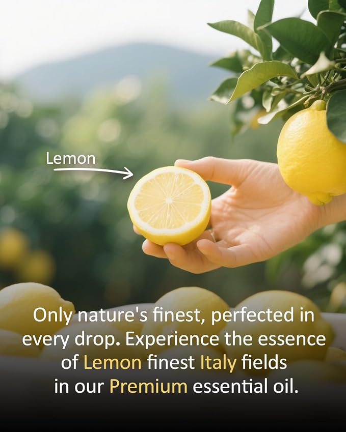 Lemon Essential Oil, 100% Pure, Light Fresh Citrus Scent, 4 Fl Oz | for Aromatherapy, Skin Care, Diffuser Relaxation, Candle Soap Making, DIY Cleaning, Air Freshener Spray, Fragrance Gift