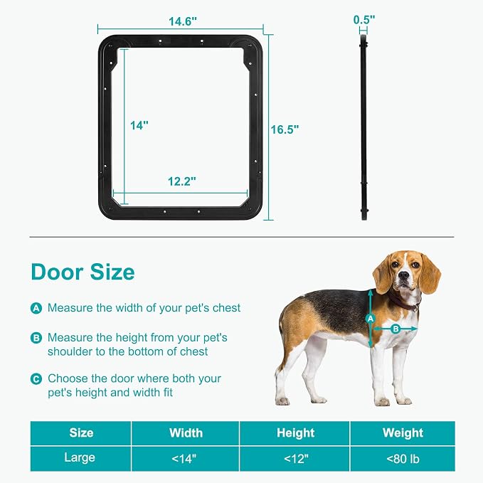Ownpets Flap for Large Dog Screen Door,Only Flap Replacement and Screws,Flap Size 14x12 inch,Only Flap Included.