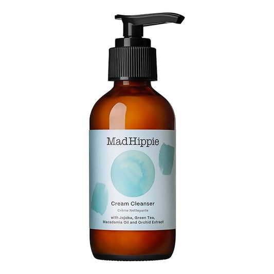 Mad Hippie Cream Cleanser – Gentle Formula with Hyaluronic Acid, Jojoba Oil & Green Tea, Skin Barrier Protection, 4 Oz Ea
