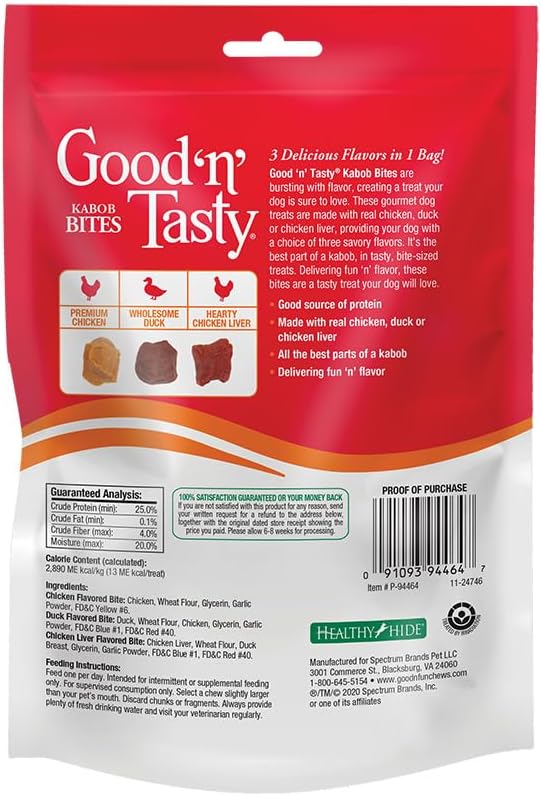 Good ‘N’ Tasty Kabob Bites, Treats for Dogs, Treat Your Pet to a Snack Made with Real Chicken, 4 Ounces (Pack of 2)