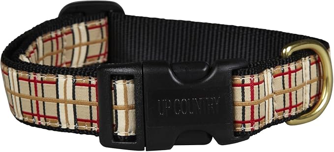 Up Country Plaid Dog Collar, X-Small (6 to 12 inches) 5/8 inch Narrow Width