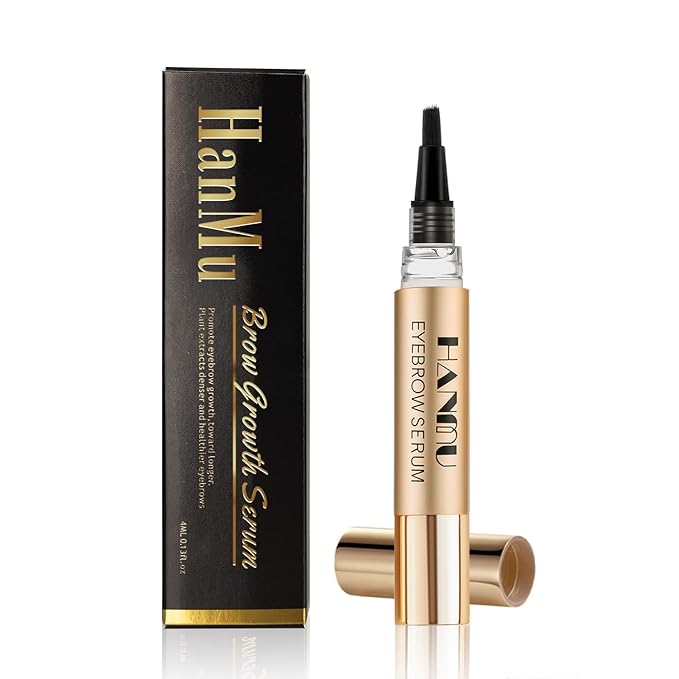 HANMU Eyebrow Growth Serum,For Rapid Enhancing Brow Growth Faster,Fuller,Thicker,Non Irritating Eye Brow Serum Enhancer 4ml