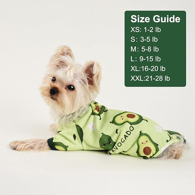 Dog Pajamas for Small Dogs Boy Girl, Dog Clothes Tiny Chihuahua Yorkie Spring Summer Shirt, Cute Puppy Outfit Pjs Jumpsuit Cat Onesie Apparel Pet Clothes