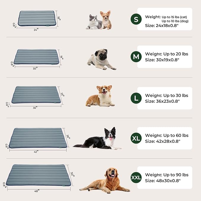 BALANCE Dog Crate Pad, Dog Foam Crate Mat Kennel Pad, Washable Water-Resistant Pet Bed Flat Dogs Cage Mat for Medium Dogs, 2 Packs