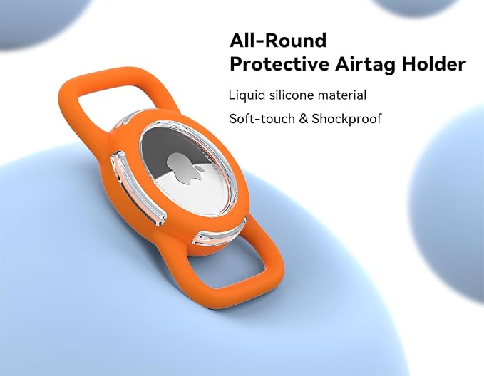 Waterproof AirTag Holder for Dog Collar, Soft Slide-On Dog AirTag Holder | Full-Body Protection, No-Dangle Fit, Ultra-Durable, Lightweight, Tool-Free Installation, Clear Cover, Fits Dog & Cat Collars