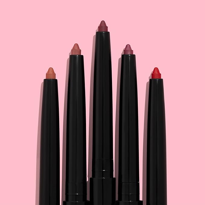 wet n wild Lip Liner, Red The Scene, Matte | Retractable | Gel Formula | Pack of 2 | Perfect Pout