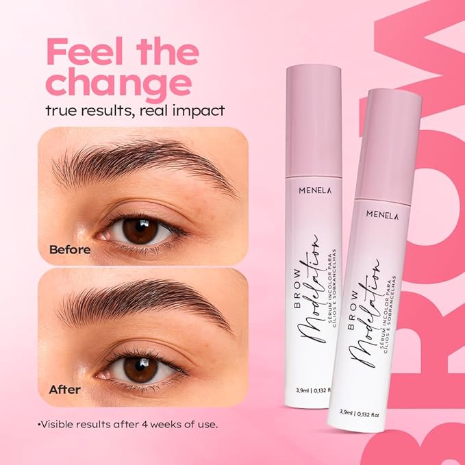 MENELA Eyebrow Growth Serum 3.9 mL for Sparse & Overplucked Brows – Brow Recovery Serum for Thinning Brows, Peptide Formula for Fuller, Healthier Looking Brows – For Women & Men