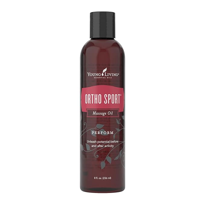Ortho Sport Massage Oil 8 Ounces by Young Living Essential Oils - Combines Gluten-Free Ingredients, with Essential Oils Such as Oregano, Peppermint, Thyme, Ginger - Comforting, Cool-Warm Sensation