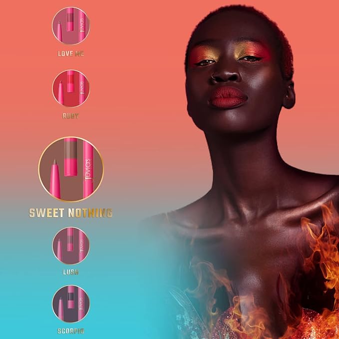 Juvia's Place Coffee Shop Luxe Lip Liner - Sweet Nothing - Colorstay Matte Finish Lip Pencil, Makeup for Natural Long Lasting Beauty and Sensational Wear, Lip Stain Kiss Proof Cosmetics