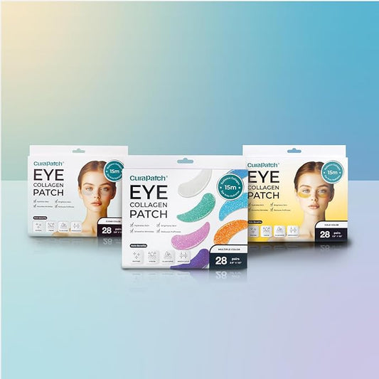 Eye Collagen Patch - 28 Pairs (2.5"x1.5") | Radiance Collagen, Eye Area Hydration, 15min | Hydrates Skin, Brightens Skin, Smooths Wrinkles & Reduces Puffiness (Gold)