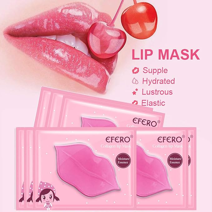 40 Pack Collagen Crystal Lip Masks,Gold Under Eye Masks Set Natural Moisturizing Gel Anti-Aging Anti Chapped Hydrating Reducing Puffiness Dark Circles Wrinkles Lip Eye Pads for Women and Men