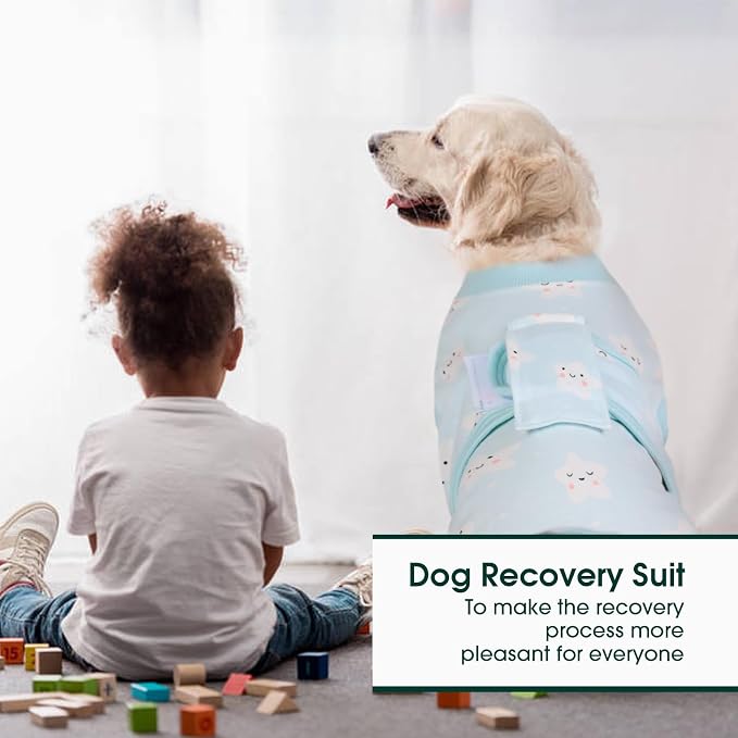 Kuoser Recovery Suit for Dogs Cats, Soft Dog Surgery Suit Female Male Spay | Professional Dog Onesie for Surgery, Substitute E-Collar & Cone, Prevent Licking Dog surgical suit Pet Neuter Suit
