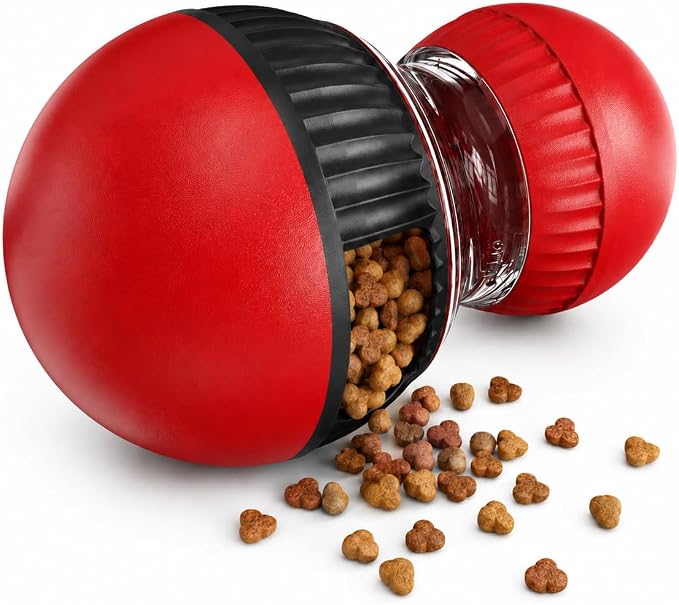 Cat Interactive Toys,Cat Treat Dispenser,Cat Toys for Indoor Cats,Sound Cat Puzzle Feeder Stimulating Activity,Portion Control Slow Feeder with Adjustable Food Intake,Suitable for Kitten and Adult Cat