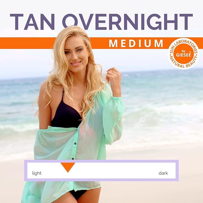 Sun Laboratories Self-Tanner, 8 Oz | Overnight Spray Tan Solution, Bronzer for Body and Face - Fake Tanning Solution (Packaging May Very)