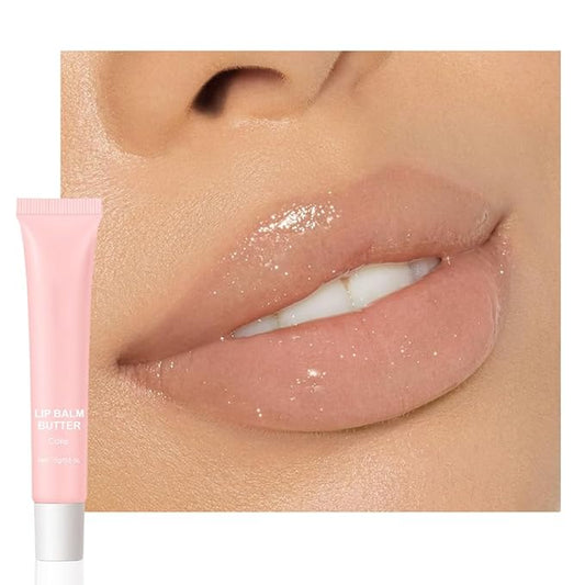 Summer Butter Lip Balm Lip Gloss, Ultra-Hydrating Natural Vegan Lip Balm, Sheer-Tinted Shine & Hydration, Soothes & Softens Dry Lips Skincare, Bálsamo labial hidratante #4 Cake 0.5 Fl Oz