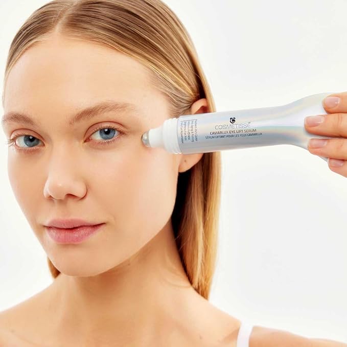 Cosmetisse CaviarLux Eye Lift Serum with Caviar Extract & Snail Filtrate – Anti-Aging Eye Serum for Fine Lines, Puffiness & Dark Circles – Hydrating, Firming Under-Eye Treatment with Gua Sha