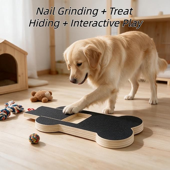 Dog Nail Scratch Board with Treat Slot,Treat Dispensing Toys