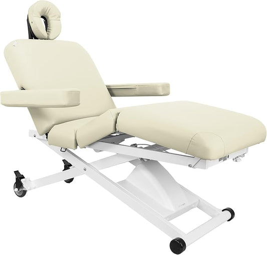 SKINACT Cleo Electric Spa Treatment Table, Facial Massage Bed ADA Compliant (Beige)