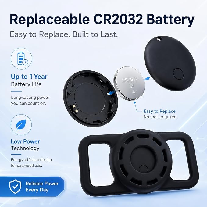 GPS Smart Collar for Dogs, Android Pet Tag. Waterproof, Google Find My Compatible, No Monthly Fee. Advanced Tracker ensures Safety for Small to Large Dogs. (Tracker for Dog)