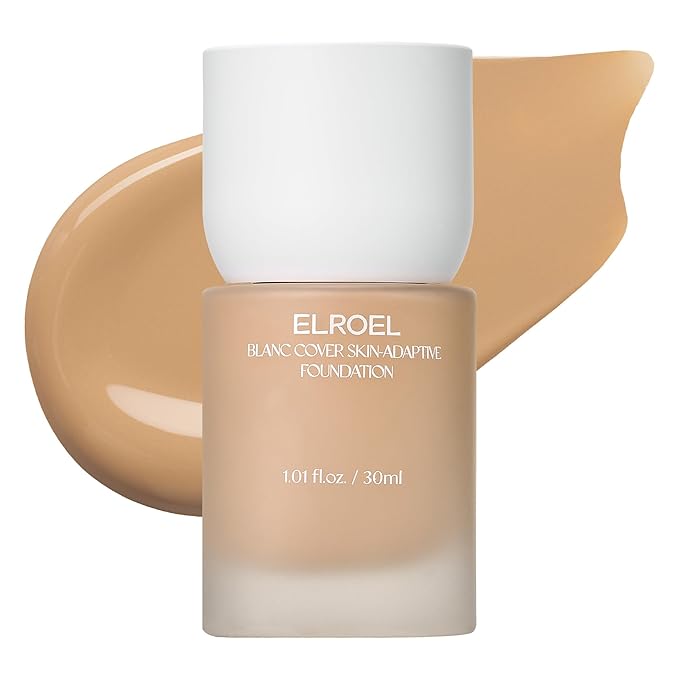 Blanc Cover Skin Foundation - K-Beauty Skincare Liquid Foundation Makeup with Panax Ginseng, Niacinamide & Collagen - Lightweight, Buildable 24HR Hydrating Wear 1.01 Fl Oz (#350)