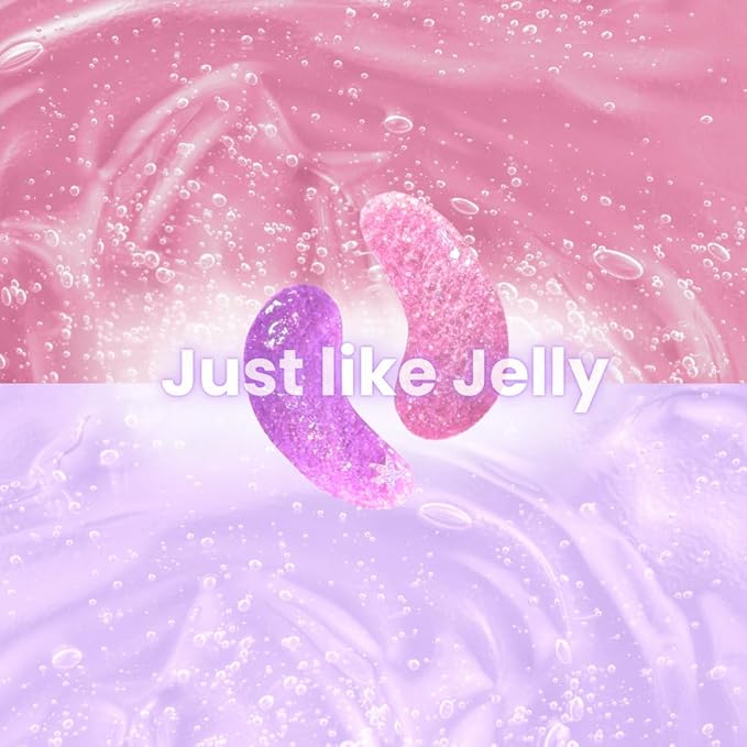 Glitter Marine Collagen Under Eye Patches (24 Pairs), 4 Shimmery Colors, Hydrating Under Eye Gels for Puffy Eyes, Dark Circles, Eye Bags, Wrinkles, Eye Mask(4 Colors, 24 Pairs)