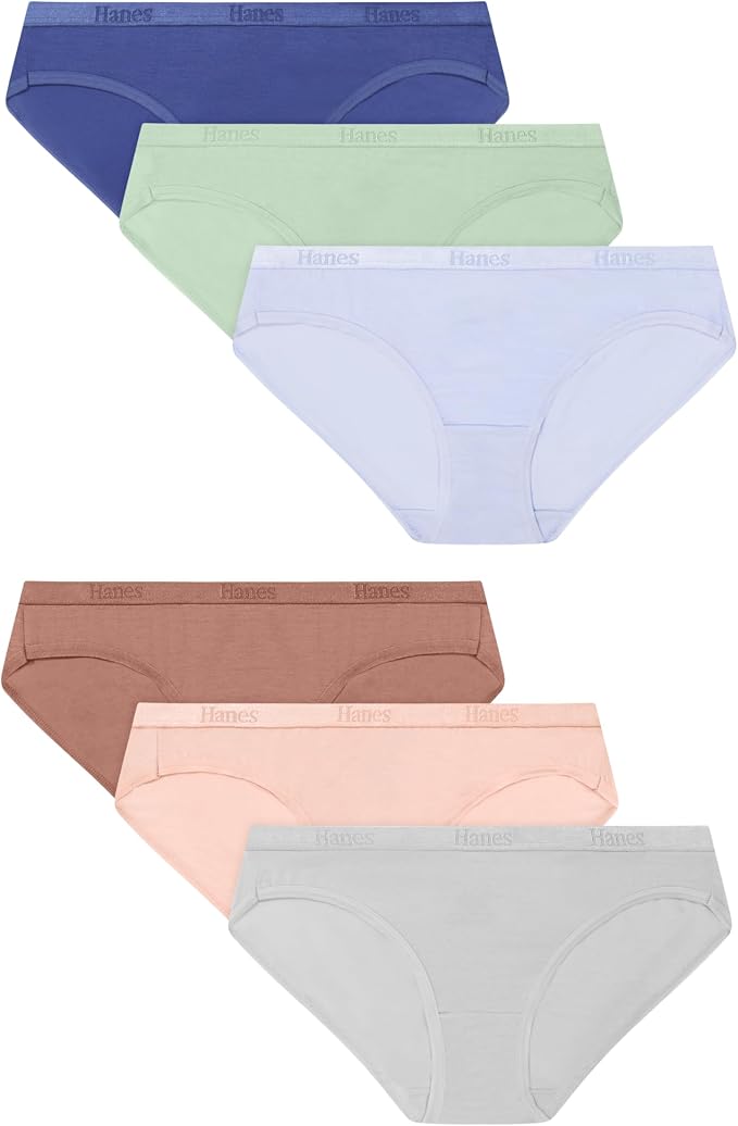 Hanes Girls' Period Underwear Boxer Briefs, Comfort Period Boxer Brief Panties for Girls, Moderate Protection