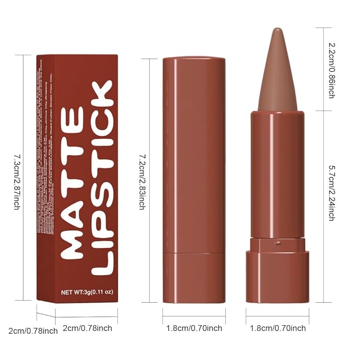 3Pcs Gradient Matte Lipstick Crayon Lip Liner pencil, Flawless Contour Gradual Ombre Effect lip Pencil, for Women Long Lasting Waterproof Smudge Proof Lipstick Pencil 02#+04#+08#