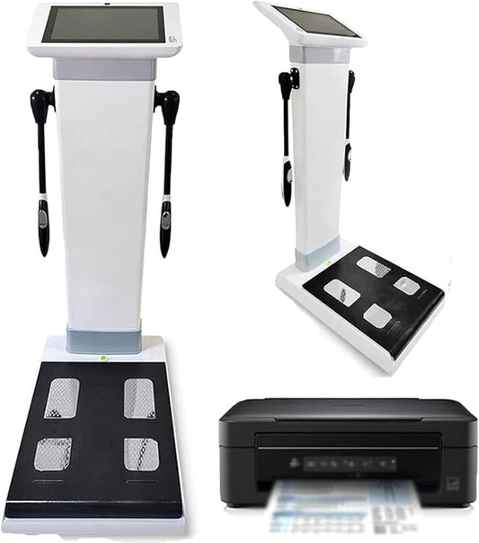 10.1 Inch HD Touchscreen Body Composition Analyzer Professional, 5-200kg Weight Range, Body Water and Visceral Fat Analysis Measures Weight, Height (117 * 60 * 40cm)