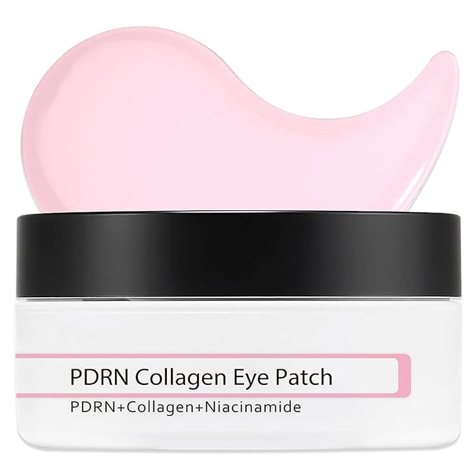60 Pcs PDRN Collagen Eye Patches, Cooling Under Eye Patches for Puffy Eyes, Dark Circles, Fine Lines & Anti Wrinkle, with Niacinamide Hydra-Gel Collagen, Mothers Day Gifts