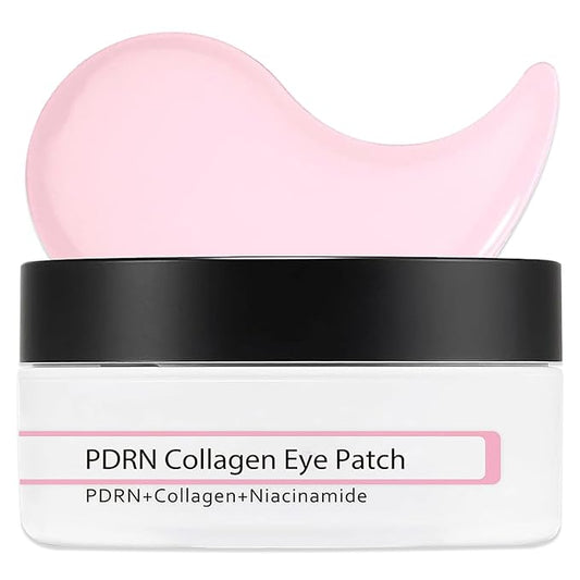 60 Pcs PDRN Collagen Eye Patches, Cooling Under Eye Patches for Puffy Eyes, Dark Circles, Fine Lines & Anti Wrinkle, with Niacinamide Hydra-Gel Collagen, Mothers Day Gifts