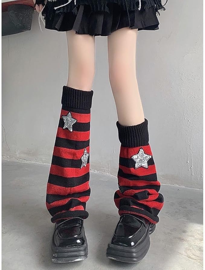 Sexybody Women's Leg Warmers Fashion Knit Warmers Long Socks Cute Y2K Kawaii Japanese Lolita Harajuku Accessories for Girls