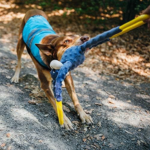 ZippyPaws RopeTugz Durable Dog Pull Rope Toy - Blue Monkey