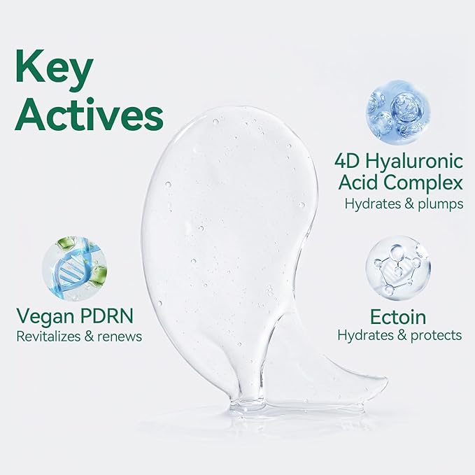 Tintark Bio-PDRN Repair Hydrogel Eye Patches (28 Pairs) - Vegan PDRN (Sodium DNA), Ectoin & 4D Hyaluronic Acid Eye Mask for Rapid Skin Cell Renewal & Repair, Travel & Self Care Essentials