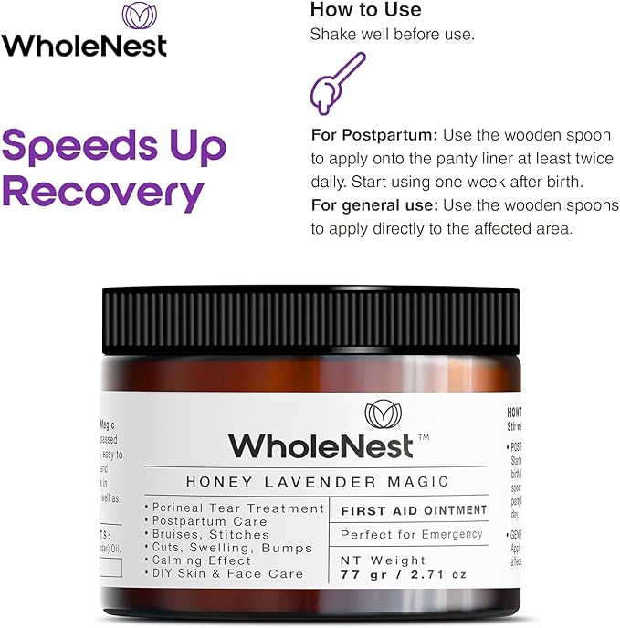 Postpartum Essential Kit | Ultimate Gift for New Moms | Includes Wonder Spray, Honey Lavender Magic Ointment, Hemorrhoids Relief, & Go Away Cold! Spray | Natural, Safe, Multi-Purpose Care