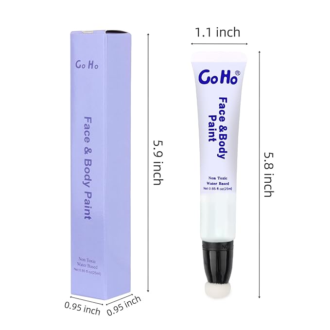 Go Ho Hot Pink Face Paint Stick(0.85oz),Water Based Cream Pink Body Paint Washable,Liquid Concealer,Covers Oil-Free,Halloween Cosplay SFX Foundation Makeup