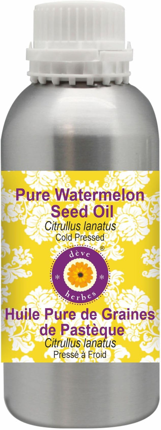 dève herbes Pure Watermelon Seed Oil (Citrullus lanatus) Cold Pressed 300ml (10 oz)