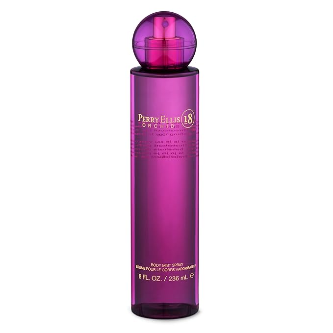 Perry Ellis 18 Orchid Body Spray for Women - Floral & Vanilla Body Mist, Perfumes for Women, Long Lasting Fragrance, EDT, Eau De Parfum with Fresh Scent - 8 fl oz (200 mL)