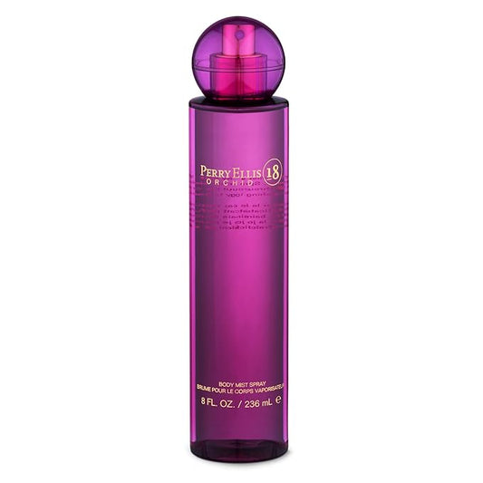Perry Ellis 18 Orchid Body Spray for Women - Floral & Vanilla Body Mist, Perfumes for Women, Long Lasting Fragrance, EDT, Eau De Parfum with Fresh Scent - 8 fl oz (200 mL)