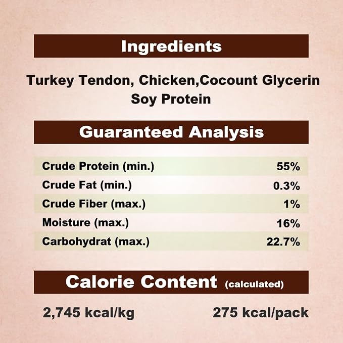 AFreschi Turkey Tendons Dog Treats, Braided Sticks, 3.5 oz | Rawhide-Free Puppy Chews