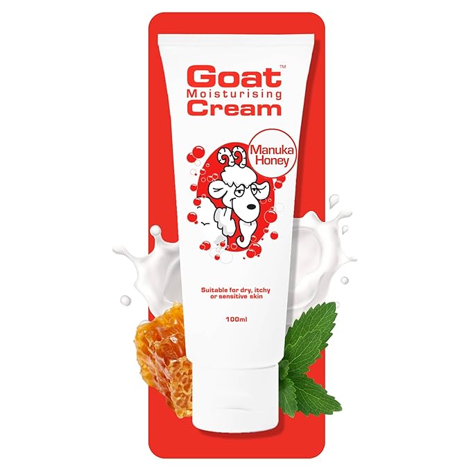 Goat Moisturising Cream - Goat Moisturising Hand and Body Cream - Enriched with Goats Milk, Vitamin E - 3.4 oz - Manuka Honey