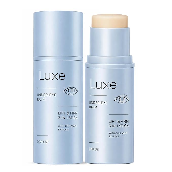 Luxe Korean Under Eye Balm – Lift & Firm 3-in-1 Multi Balm Stick, Hydrating, Smoothing, and Refreshing Eye Care for Dark Circles, Puffiness, and Fine Lines, with Collagen Extract, 0.38 OZ (1pcs )