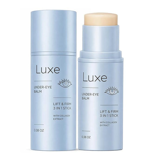 Luxe Korean Under Eye Balm – Lift & Firm 3-in-1 Multi Balm Stick, Hydrating, Smoothing, and Refreshing Eye Care for Dark Circles, Puffiness, and Fine Lines, with Collagen Extract, 0.38 OZ (1pcs )