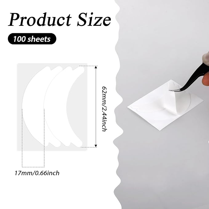 Eye Pads Lash Extensions, 200 Pieces Foam Eyes Pads for Lash Extensions Non-lint Sticky Under Eyes Pad Eyelash Perm Pad Micro-Foam Lashes Lift Eye Patches for Eyelash Extension