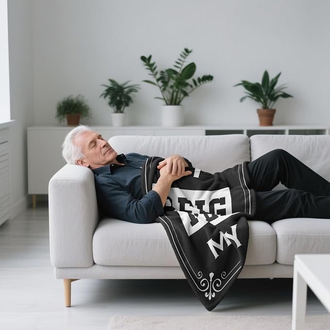 kituzol Birthday Gifts for Men, Funny Gift for Dad, Father's Day Dad Gifts, Retirement Present for Grandpa, Husband Blanket, I'm Not Sleeping, I'm Just Resting My Eyes, Soft Nap Blanket (50" x 60")