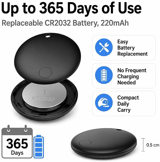 GPS Tracker for Vehicles No Monthly Fee (Android Only) - 2 Pack | Mini Car Tracker Tag, Tracking Devices, Hidden Compatible with Google's Find Hub for Pet, Car, Key, Luggage