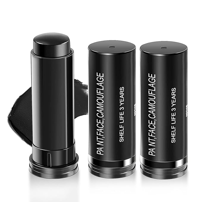 AWCCXMYM 3Pcs Eye Black Baseball Stick Eyeblack Softball Stick Football Face Paint Sporting Body Paint Kit For Athletes Costume Accessories Halloween Makeup Cosplay Parties Accessories